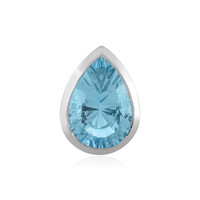 Zilveren hanger met een hemel-blauwe topaas