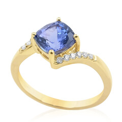 Gouden ring met een AAA tanzaniet