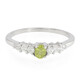 Zilveren ring met een groene saffier