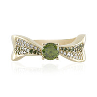 Gouden ring met een SI2 Groene Diamant (de Melo)