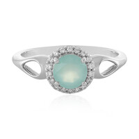 Zilveren ring met een Aqua Chalcedoon