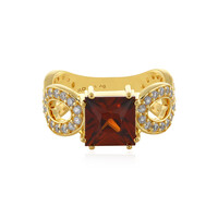 Zilveren ring met een Bruine Zirkoon