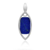 Zilveren hanger met een lapis lazuli