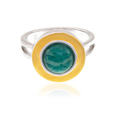 Zilveren ring met een amazoniet