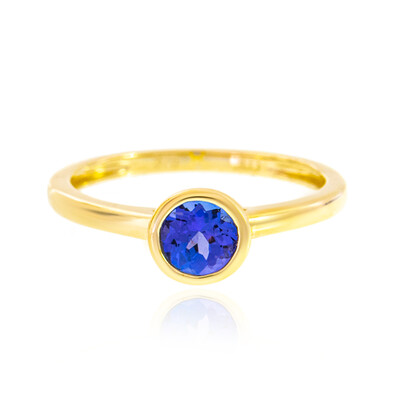 Gouden ring met een AAA tanzaniet