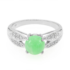 Zilveren ring met een keizerlijk chrysopraas