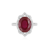 Zilveren ring met een Madagaskar Robijn