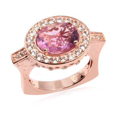 Zilveren ring met een Roze Fluoriet (Dallas Prince Designs)