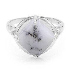 Zilveren ring met een dendrieten agaat