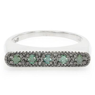 Zilveren ring met Fancy diamanten