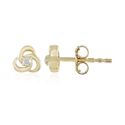 Gouden oorbellen met I3 (J) Diamanten