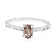 Zilveren ring met een kaneel zirkoon
