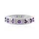 Zilveren ring met amethisten