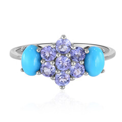 Zilveren ring met Sleeping Beauty Turkooisen