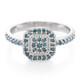 Zilveren ring met Fancy diamanten