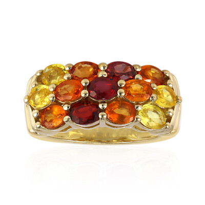 Zilveren ring met saffieren