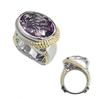 Zilveren ring met een Zambia-amethist (Dallas Prince Designs)