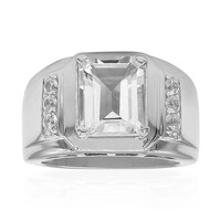 Zilveren ring met een witte topaas