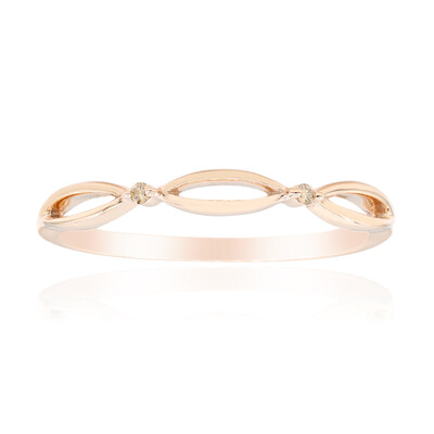Gouden ring met SI1 Argyle Rose De France Diamanten (Annette)