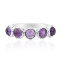 Zilveren ring met amethisten