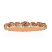 Gouden ring met SI1 Argyle Rose De France Diamanten