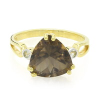 Zilveren ring met een rookkwarts