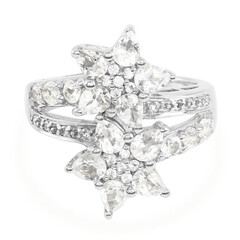 Zilveren ring met Himalaya berilstenen