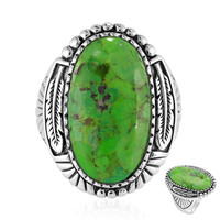 Zilveren ring met een Groene Kingman Mohave Turkoois (Art of Nature)
