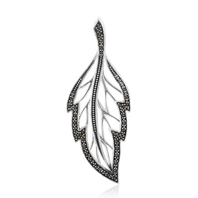 Zilveren hanger met marcasieten