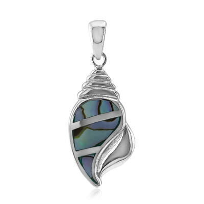 Zilveren hanger met Abalone schelpen