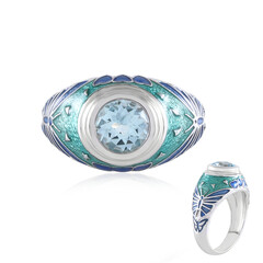 Zilveren ring met een hemel-blauwe topaas (Adela Silber)