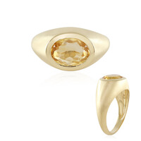 Zilveren ring met een citrien