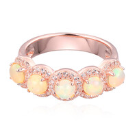 Zilveren ring met Australische opalen