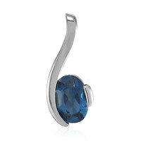 Zilveren hanger met een Londen-blauwe topaas