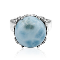 Zilveren ring met een larimar