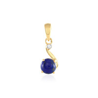 Zilveren hanger met een lapis lazuli