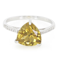 Zilveren ring met een champagne kwarts
