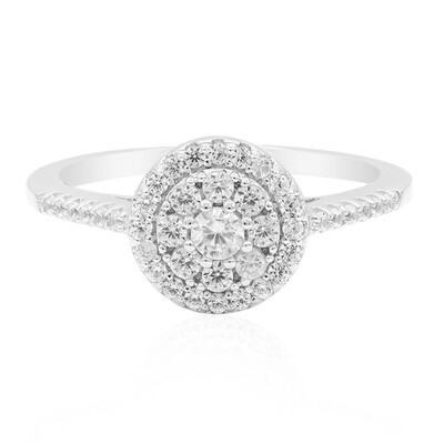 Zilveren ring met een zirkoon