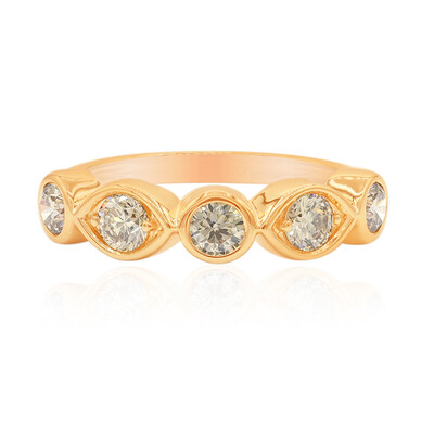 Gouden ring met SI1 Argyle Rose De France Diamanten (Annette)