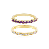 Zilveren ring met amethisten