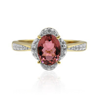 Gouden ring met een roze toermalijn (Adela Gold)