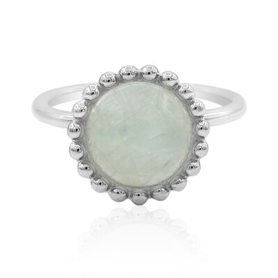 Zilveren ring met een aquamarijn