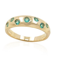 Gouden ring met een AAA Zambia smaragd (de Melo)