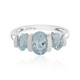 Zilveren ring met een Braziliaanse Aquamarijn