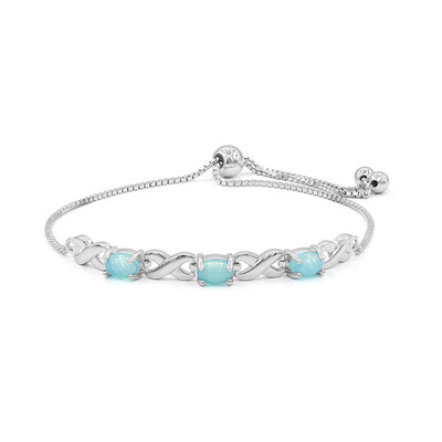 Zilveren armband met Caribische Blauwe opalen