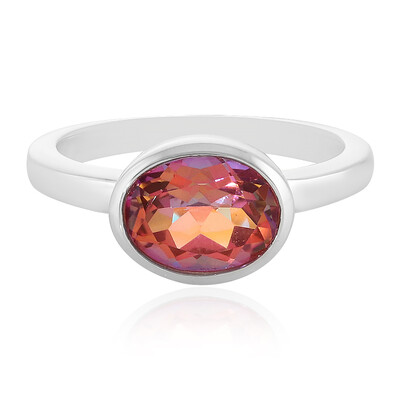 Zilveren ring met een Lotus Bloem Topaas