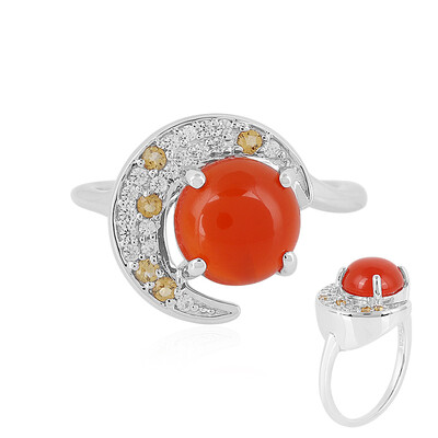 Zilveren ring met een carneool