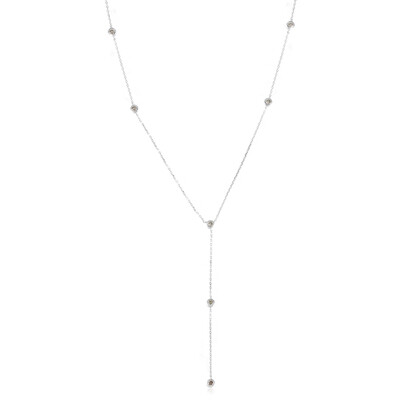Gouden halsketting met VS1 champagne diamanten (de Melo)