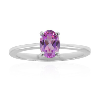 Zilveren ring met een Lila mystieke topaas