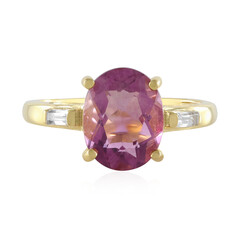 Zilveren ring met een Roze Fluoriet